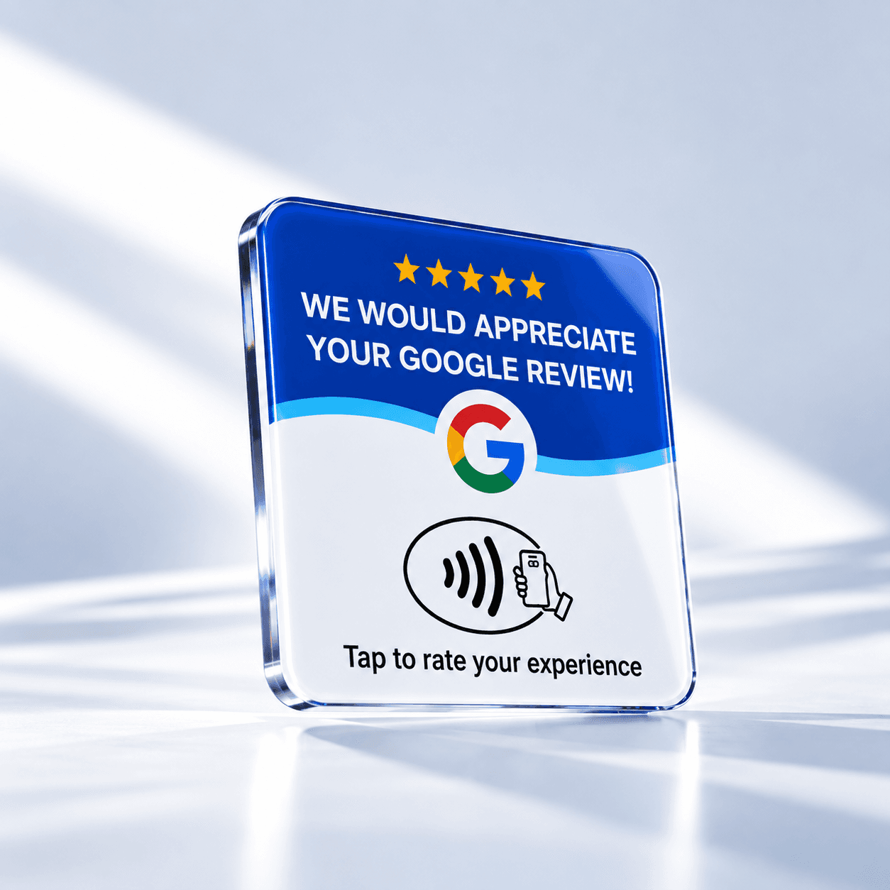 Google Review Card NFC-kort fra Tap Inn